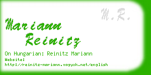 mariann reinitz business card